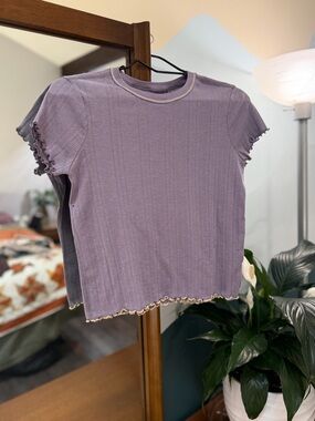 Toad&Co Lavender Foothill Pointelle Baby Tee